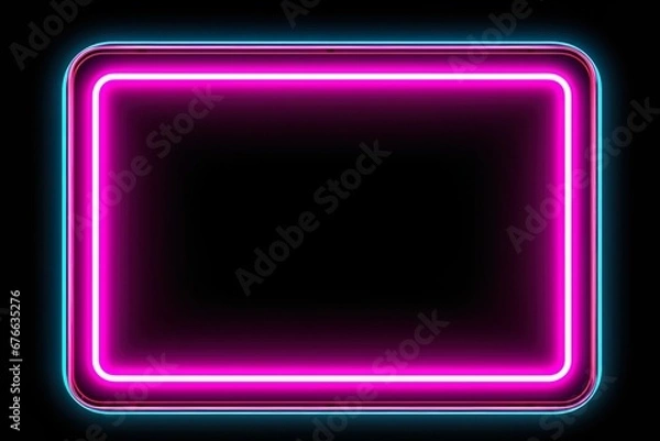 Fototapeta 四角いネオンの背景素材02