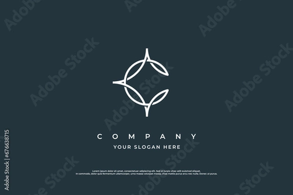 Obraz Letter C Star Logo Design Vector