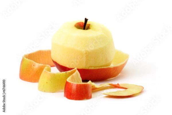 Obraz Yellow apple and peel