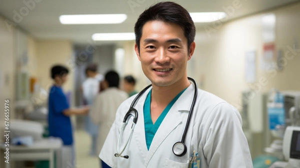 Fototapeta アジア人の医師