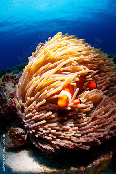 Obraz カクレクマノミとイソギンチャク