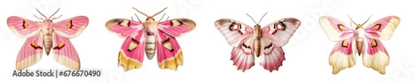 Fototapeta Close-up Butterfly Colorful moth, Collection Maple rosy butterfly, Euphaedra dargeana on a transparent background PNG