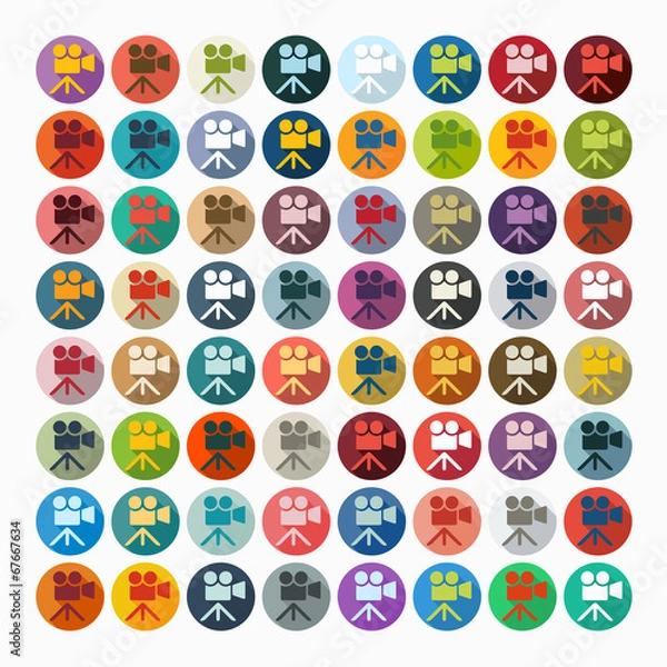 Fototapeta Flat design: video