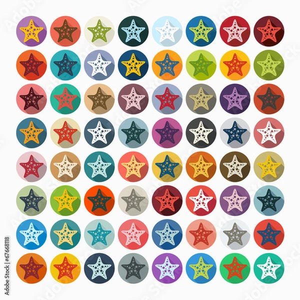 Fototapeta Flat design: starfish