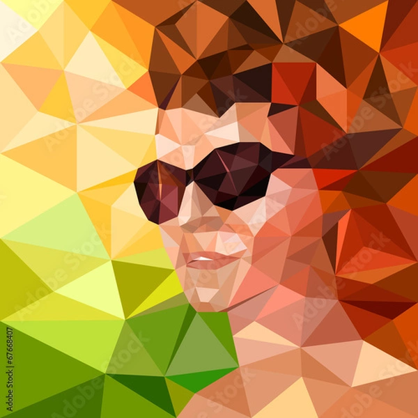 Obraz Abstract portrait of a woman in sunglasses