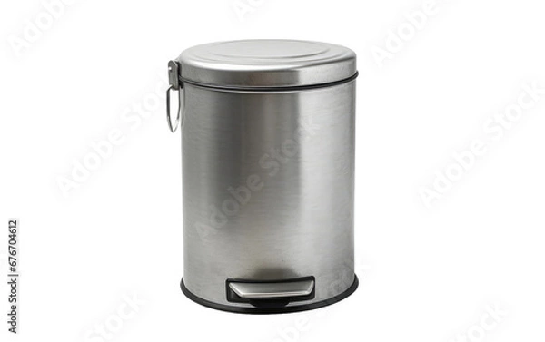 Obraz A Visual Harmony with Kitchen Trash Can Essentials on a Clear Surface or PNG Transparent Background.