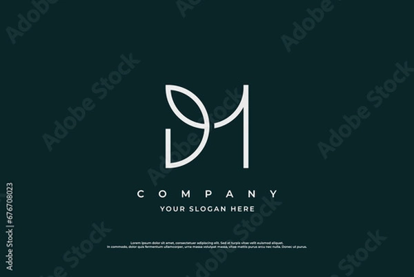 Obraz Initial Letter DM Monogram Logo Design Vector