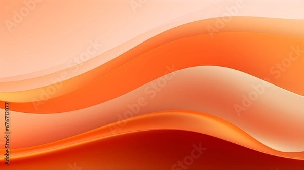 Obraz Abstract 3D Background of Curves and Swooshes in orange Colors. Elegant Presentation Template