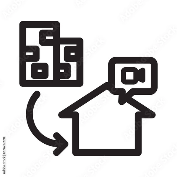 Fototapeta Work From Home Icon