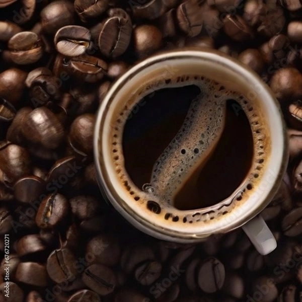 Obraz coffee beans and cup