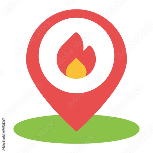 Obraz Fire Location Icon