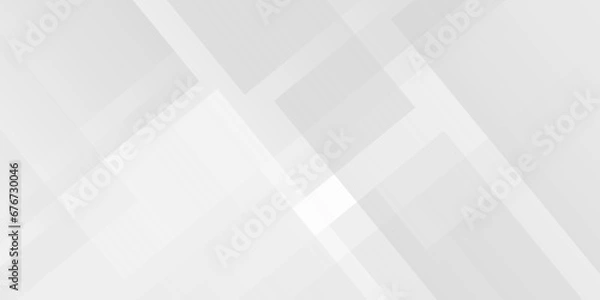 Obraz Abstract background seamless with lines and technology square triangle geometric texture background. Space futuristic design concept. Decorative web layout or poster, banner. White grey background.