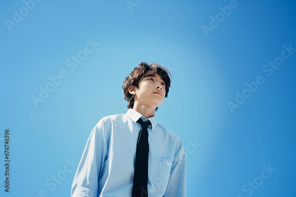 Obraz 未来を見つめる高校生