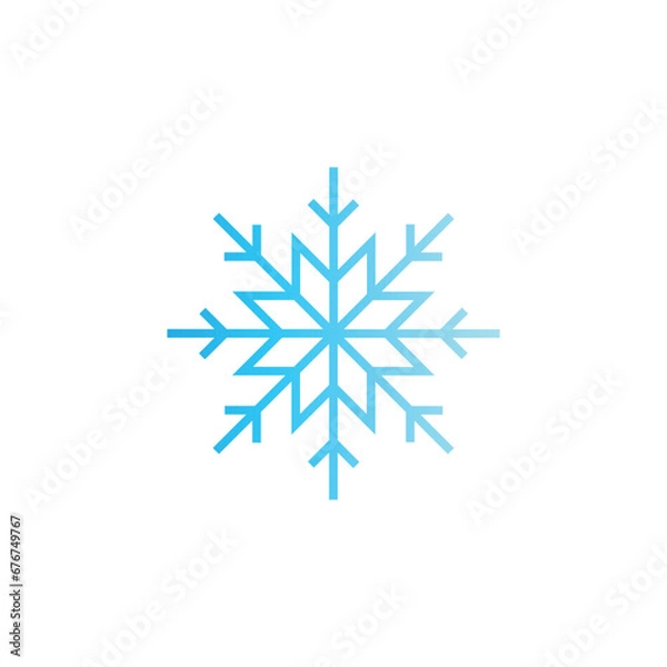 Obraz set of snowflake isolated on white background. snowflake, snowflakes, snow, snowy, snowfall, winter, ice, cold, freeze, weather, frost, frozen, blue, white, sticker, clipart, vector illustration