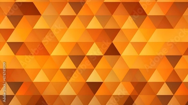 Obraz Dynamic Pattern of orange Triangles. Futuristic Wallpaper