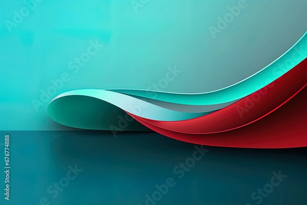 Fototapeta Elegant and modern 3D fluid wave abstract background, luxury style, futuristic shapes 3d banner