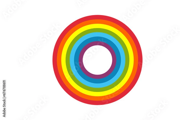 Fototapeta Sky Object - Rainbow with a transparent background