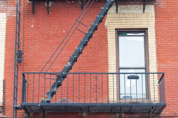 Obraz old safety ladder
