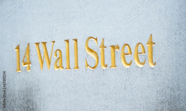 Obraz Wall street gold script
