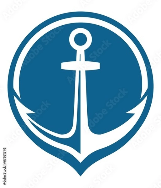 Obraz blue anchore icon