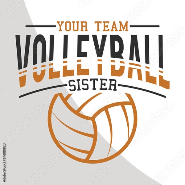 Obraz Volleyball Family Svg, Your Team Cut File, Your Team Volleyball, Digital File, Clip Art, Svg