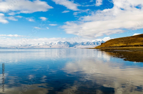 Obraz Tibet. Lake Mansarovar. Early morning.