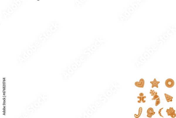 Obraz A set of New Years toys. Modern collection against white background. Flat vector illustration.