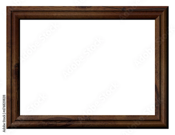 Obraz rechteckiger dunkler Holzrahmen, Querformat