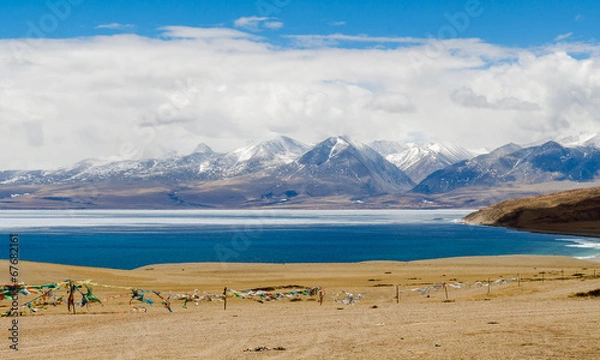 Obraz Tibet. Lake Mansarovar. Early morning.