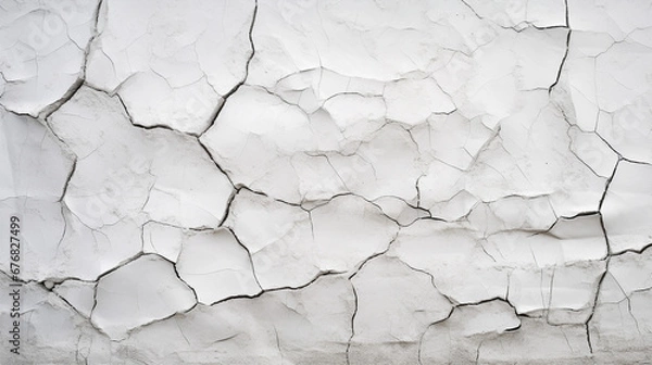 Fototapeta crack white wall texture background for vintage designs