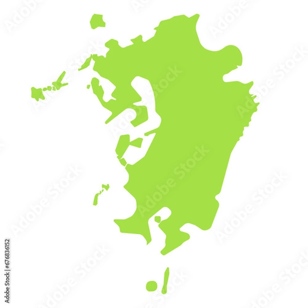 Obraz 九州のイラスト