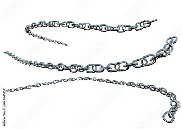 Fototapeta chain isolated on white
