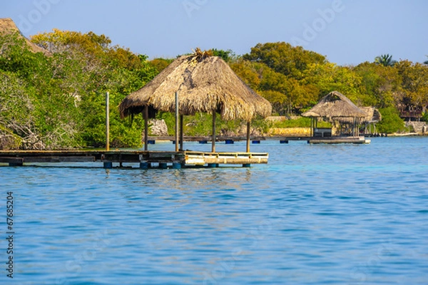 Obraz pier at rosario island colombia