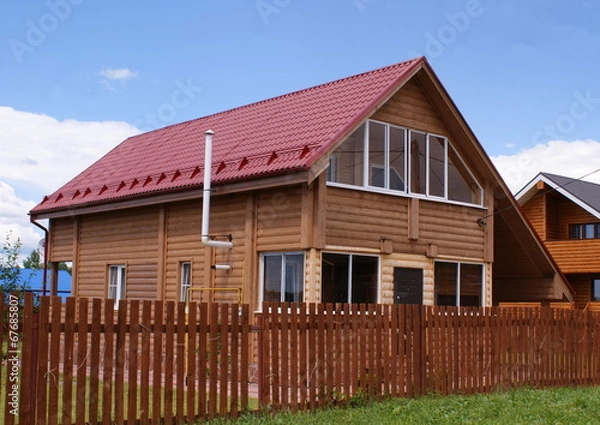 Obraz Деревянный загородный дом в подмосковье