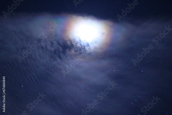 Fototapeta 月空　月のある景色