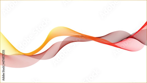 Fototapeta Abstract vector blue and pink wave line flowing isolated on white and red background