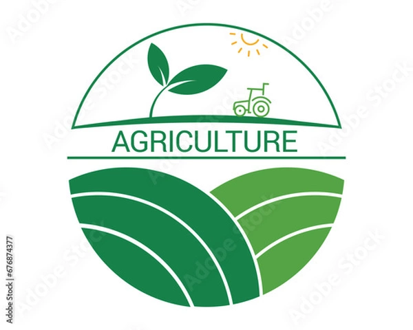 Fototapeta Agriculture logo design and  vector template.