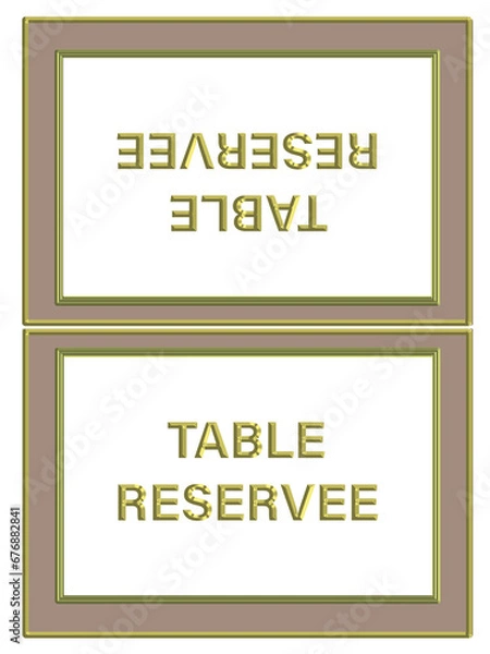 Obraz Table réservée