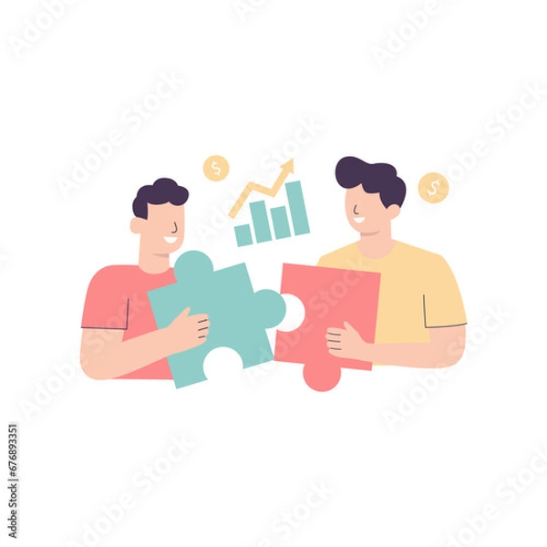 Fototapeta Collaboration and partnerships Vector Illustration