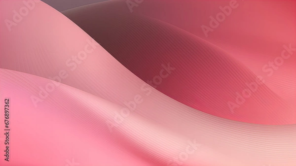 Fototapeta abstract wave in light and dark rosa colors, in the style of subtle gradients