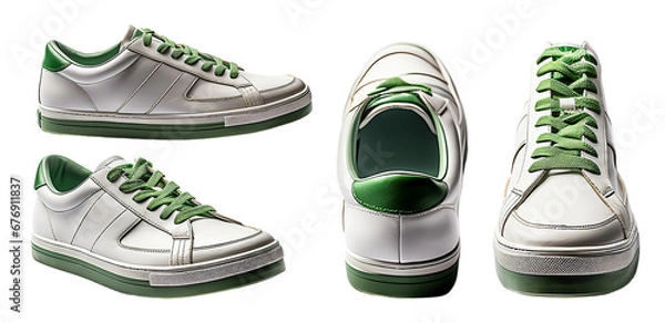 Fototapeta Shoe mockup with transparent background, generative ai