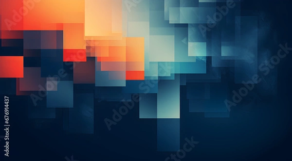 Fototapeta Colorful geometric patterns forming a dynamic and modern abstract background.