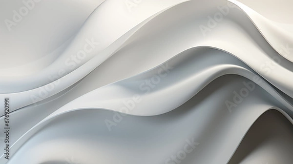 Fototapeta Abstract white and light gray wave. Modern, soft, luxury texture with smooth and clean vector subtle background.