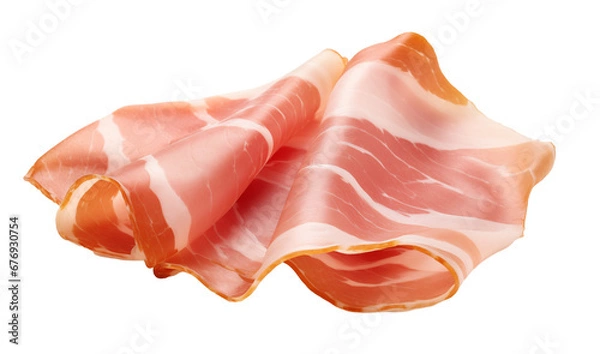 Obraz proscutto isolated on white background