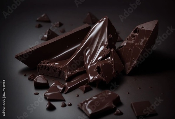 Fototapeta chocolate with hazelnuts