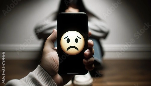 Fototapeta Online Bullying - Emoji Representation of Emotion