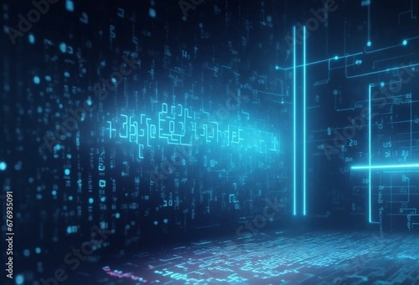 Fototapeta abstract background with code