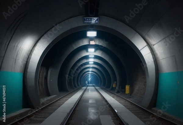 Obraz tunnel in the city