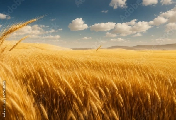 Obraz wheat field and sky