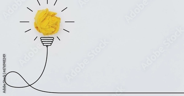 Obraz light bulb of the paper